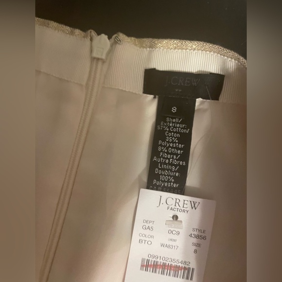 J. Crew NEW WITH TAGS! Shimmer Stripe Skirt Sz-8 - Picture 4 of 8